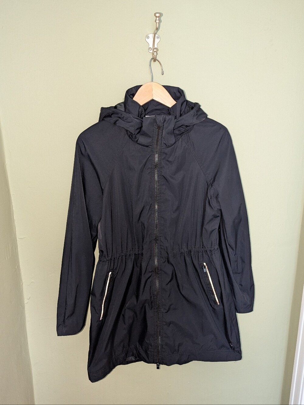 Classic Black Hooded Women's Jacket